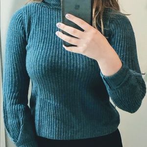 Merino Cashmere Blue Green Sweater